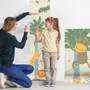 Tableau de croissance des enfants avec animaux tropicaux Stickers muraux