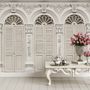 Faux Window Shutter Wallpaper Mural