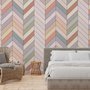Papier peint panoramique vintage à chevrons