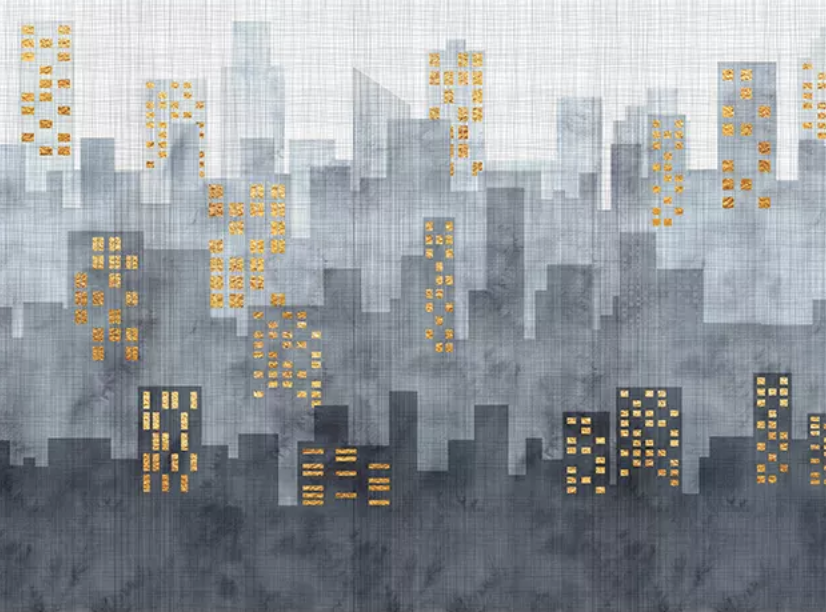 City Silhouette Wallpaper Mural
