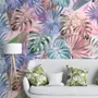 Colorful Tropical Leaf Wallpaper Mural