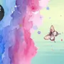 Kids Elephant with Watercolor Rainbow Wallpaper Mural