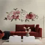 Soft Red Peony Floral Wall Decal Sticker