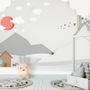 Kids White Gray Mountain Landscape Wallpaper Mural