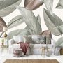 Papier peint panoramique feuilles vintage