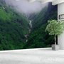 Papier peint panoramique des cascades de montagne