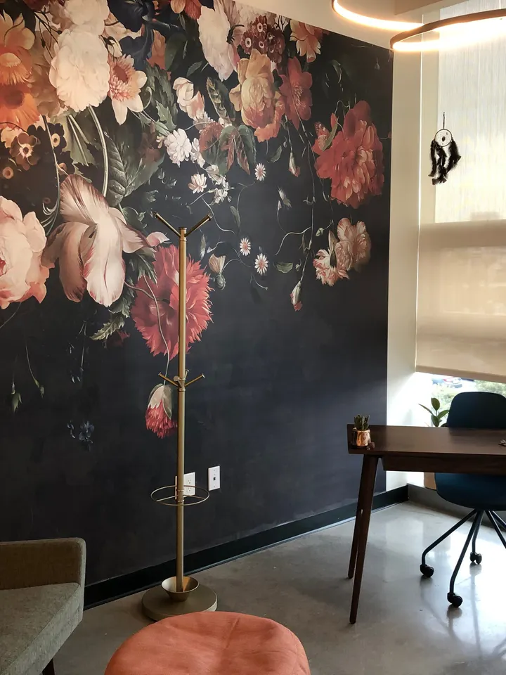Golden Age Large and Dark Floral Wallpaper Mural