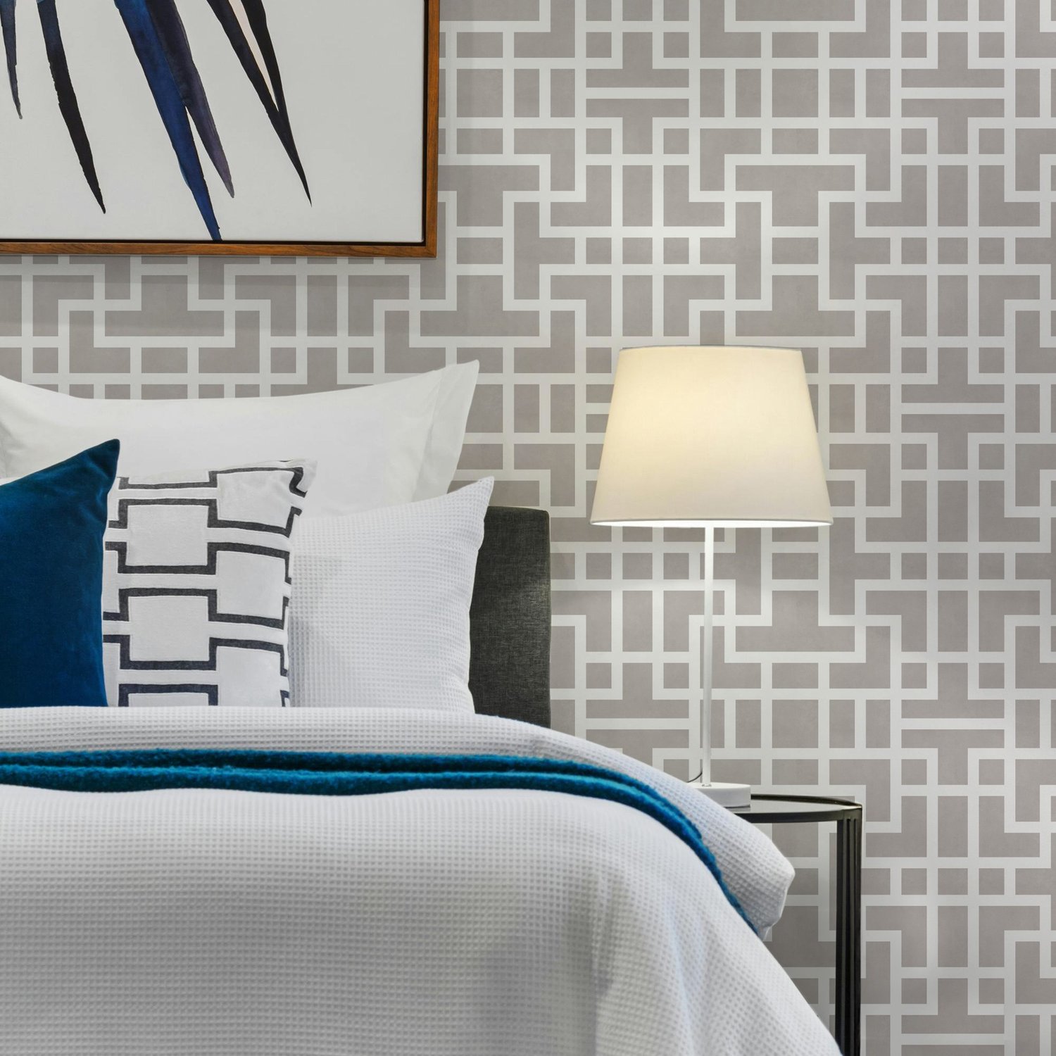 Modern Geometric Maze Wallpaper - STYLE 3 - Peel and Stick