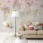 Pink Hydrangea Floral Art Wallpaper Mural