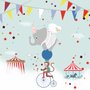 Bunte Zirkus-Fototapete mit Tieren