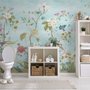 Bunte Chinoiserie Blumen Fototapete