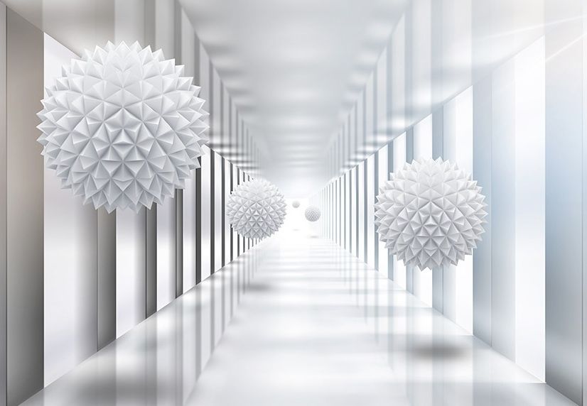 3D Look Abstract Corridor Wallpaper Mural