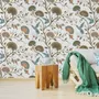 Vintage Flower with Hummingbird Wallpaper Mural