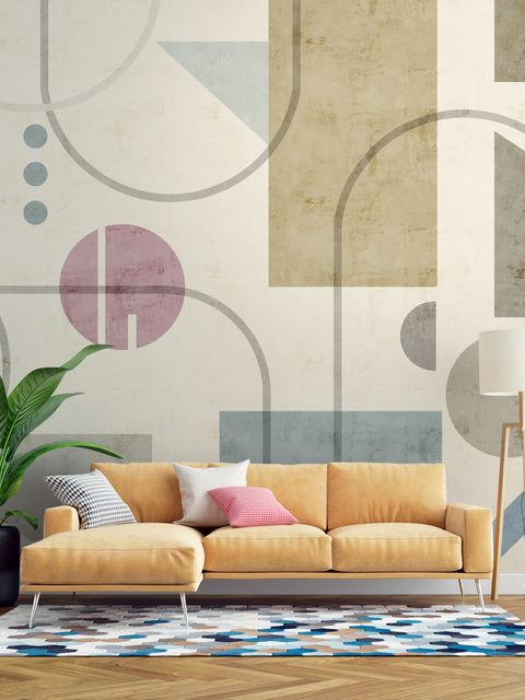 Soft Geometric Shape Art Wallpaper Mural
