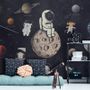 Astronaut and Animals in Space Wallpaper Mural for Children