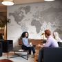 White Political Map Wallpaper Mural