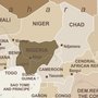 Papier peint panoramique de la carte politique marron