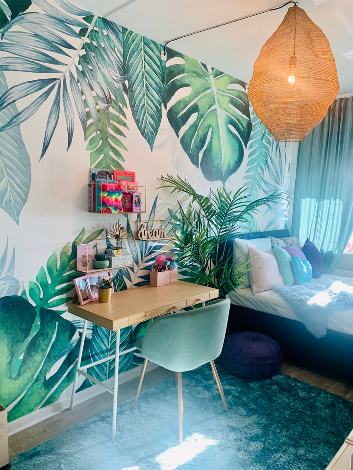 Tropical Palm Leaf Wallpaper Mural