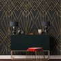 Papier peint panoramique lignes géométriques art déco luxe