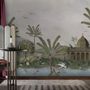 Vintage Flusslandschaft mit Moschee Historische Kunst Fototapete