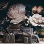 Dark Floral Peony Bouquet Wallpaper Mural