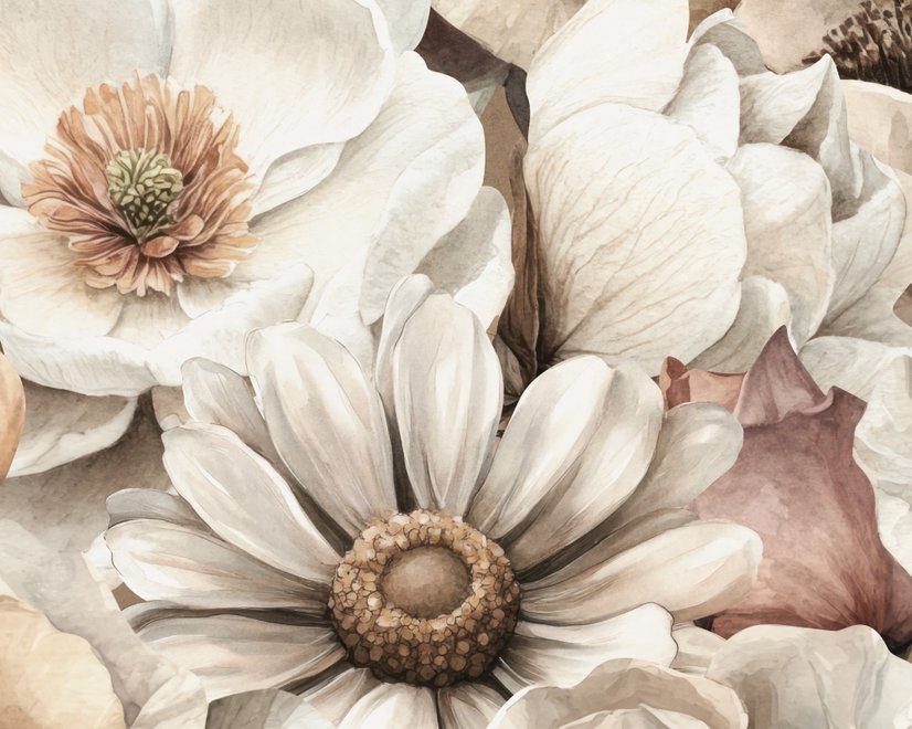 Romantische Gartenblüte Fototapete