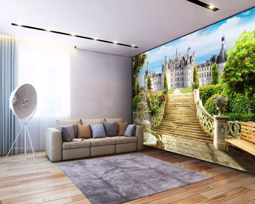 The Palace and Castle Garden Landscape Wallpaper Mural