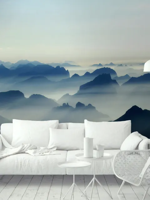 Misty Mountain Landscape Wallpaper Mural