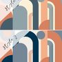 Papier peint panoramique géométrique avec des formes