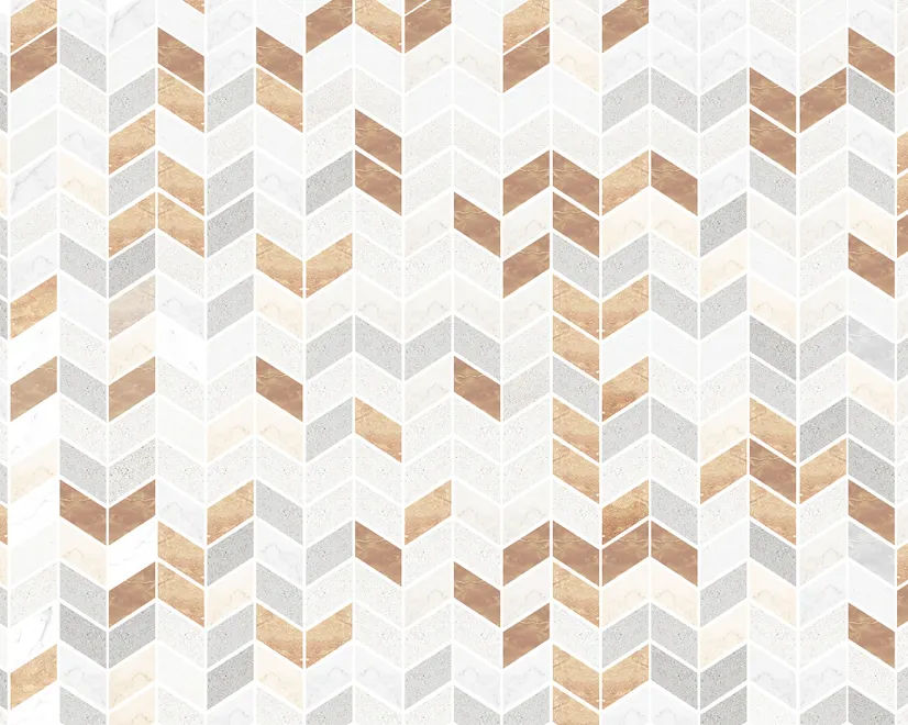 Papier peint panoramique motif géométrique polygonal carré