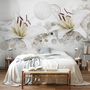 White Lily Floral Wallpaper Mural