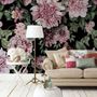Florals With Green Leafs Wallpaper Mural
