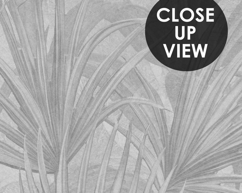 Monochrome Tropical Botanical Wallpaper Mural