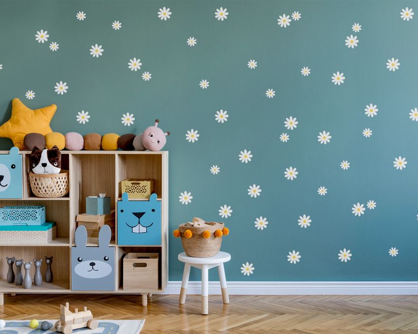 Kleine Süße Gänseblümchen für Kinderzimmer Wandtattoo