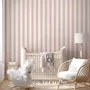 Soft Blue/Pink Stripe Lines for Kids Nursery Wallpaper Mural