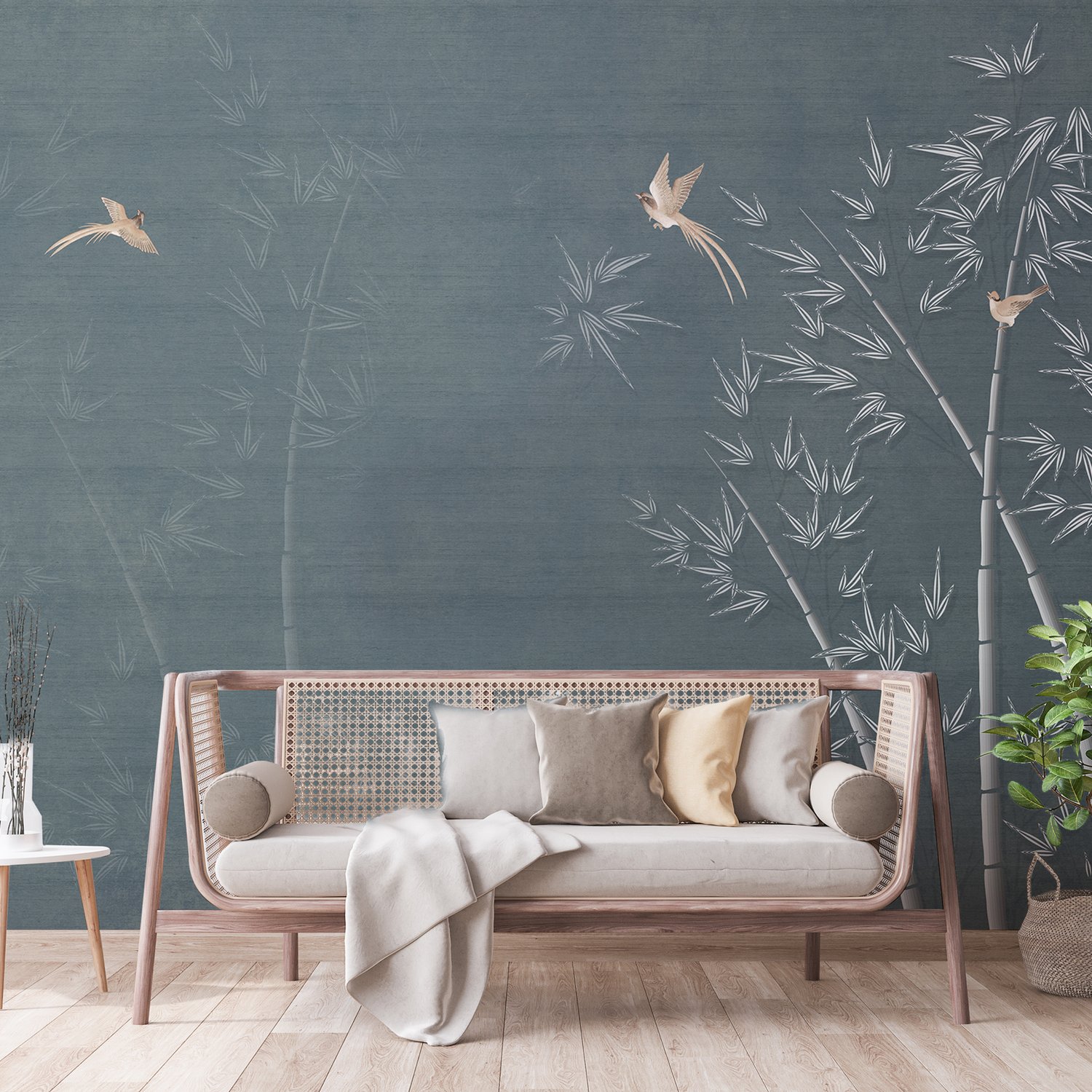 Watercolor Dark Forest Wallpaper Mural - Peel and Stick