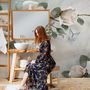 Beautiful White Roses and Butterflies Wallpaper Mural