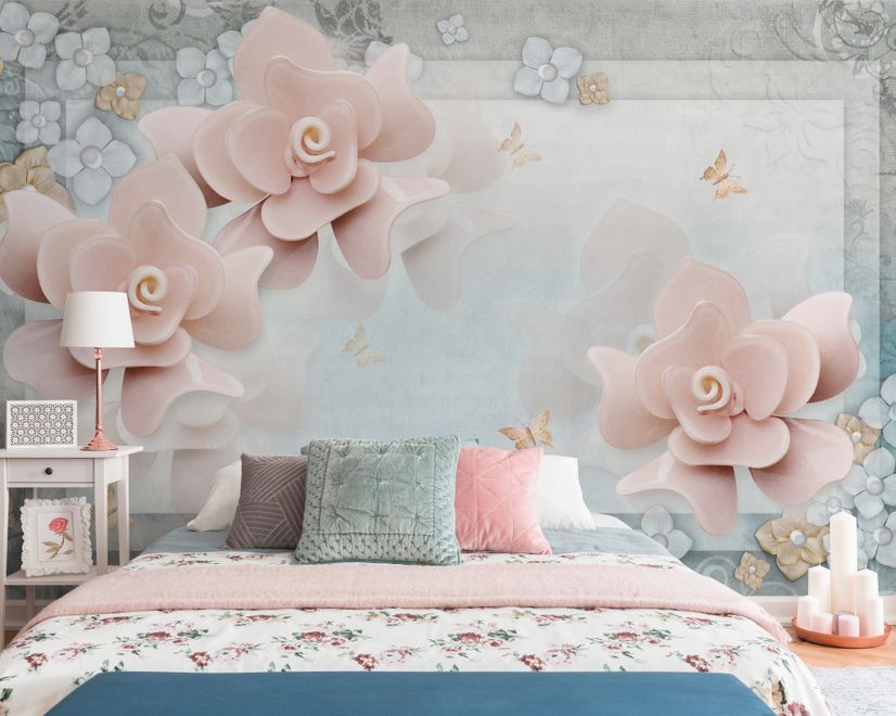 Elegant Rose Floral Wallpaper Mural