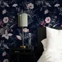 Retro Dark Flowers Wallpaper Mural