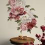 Soft Red Peony Floral Wall Decal Sticker