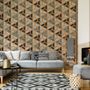 Geometric Shape Wood Look Texture Wallpaper Mural