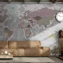 Soft Colorful Political World Map Wallpaper Mural