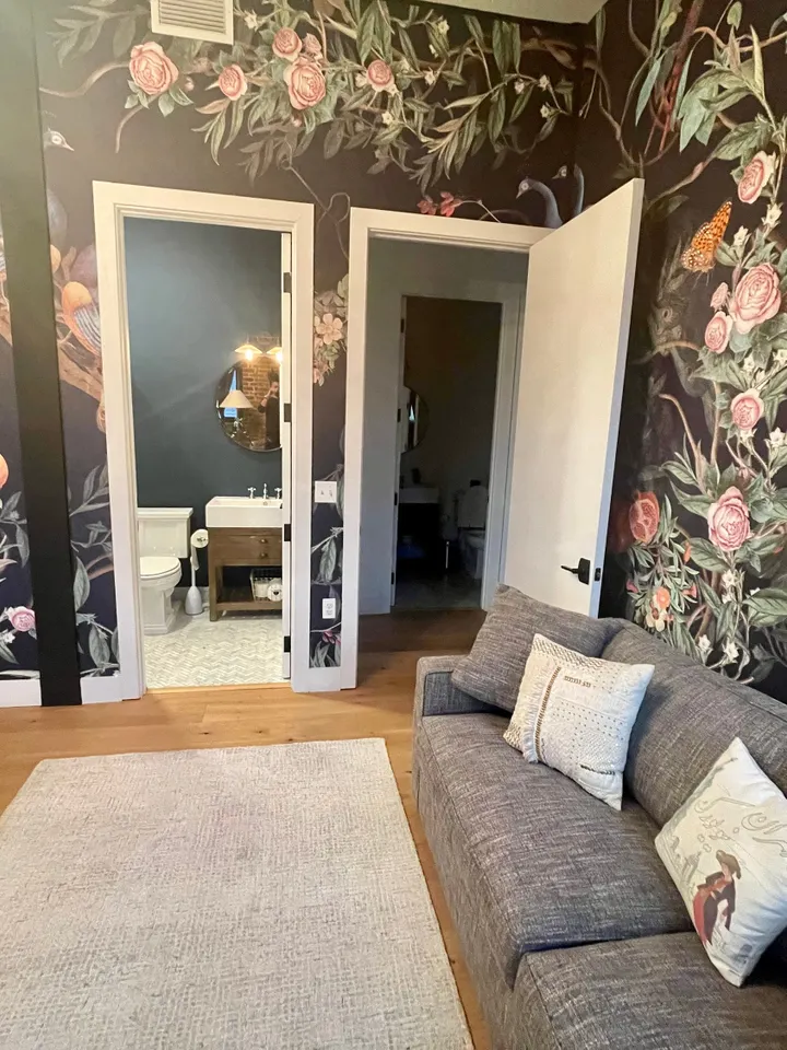 Peacock with Peony Blossom Wallpaper Mural