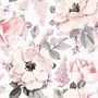 Papier peint floral rose doux et élégant pour enfants - motif apaisant pour chambre