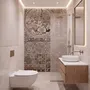 Antique wallpaper mural with Art Nouveau floral tile panels, sepia borders and blush botanical medallions