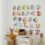 Watercolor Alphabet With Animals Wall Decal Sticker