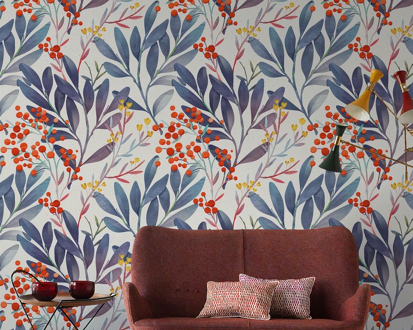 Twigs and Leaves Wallpaper Mural
