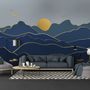 Gold Look Landscape Sunrise Sunset Wallpaper Mural