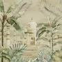 Taj Mahal and Vintage Leaf Wallpaper Mural