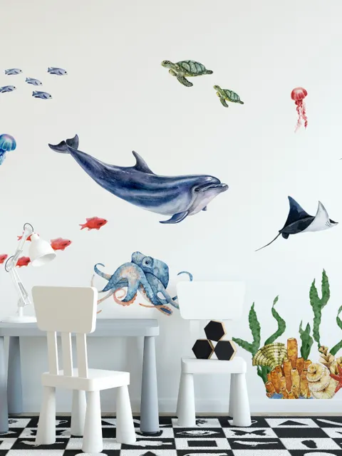 Kids Undersea Animals Wall Decal Sticker